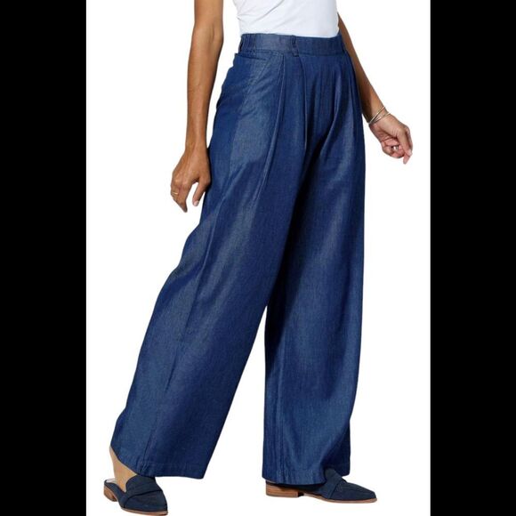 GREY by Jhoan Sebastian Grey Chambray Trouser Pant Indigo - Regular - Picture 1 of 1